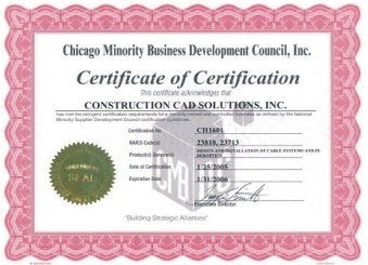 certificate for chicago minority business development council, inc
